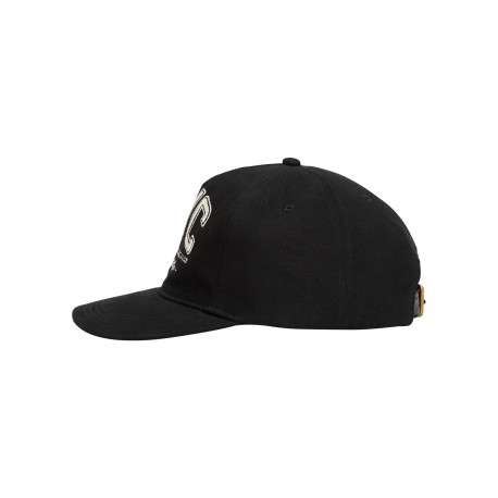 Casquette en coton noire ornée d'inscription brodées à l'avant - Image 2