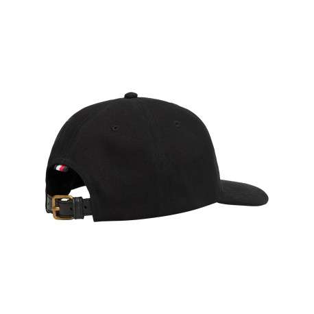 Casquette en coton noire ornée d'inscription brodées à l'avant - Image 3