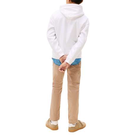 Sweat en coton blanc à imprimé fantaisie avec un col à capuche - Image 3