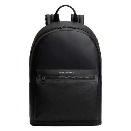 Sac à dos noir avec sangles réglables et fermetures à glissières