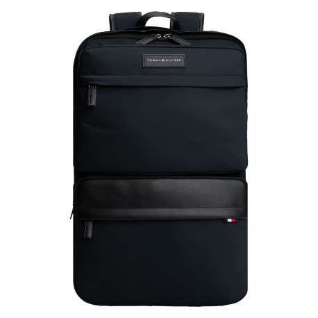 Sac à dos noir avec multiples rangements et fermetures à glissières
