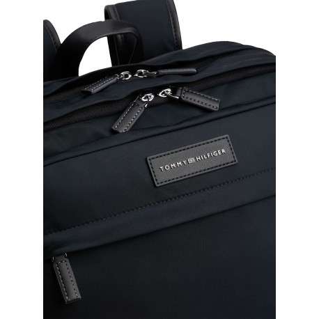 Sac à dos noir avec multiples rangements et fermetures à glissières - Image 3