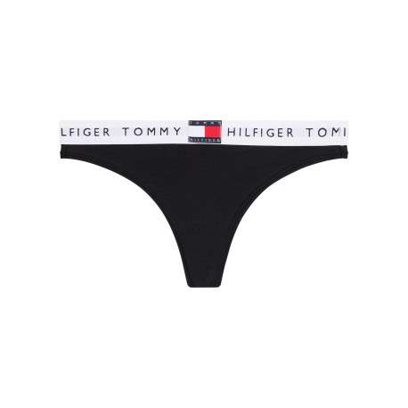 String en coton noir uni avec tour de taille élastiqué