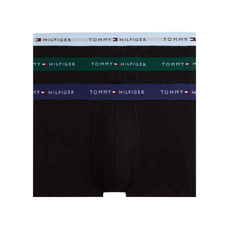 Lot de 3 boxers classiques en coton noirs avec taille élastiquée