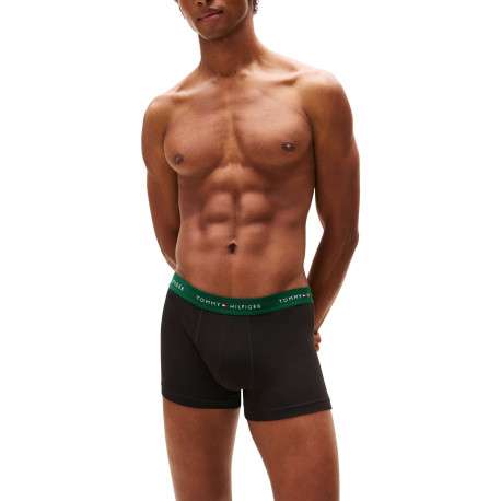 Lot de 3 boxers classiques en coton noirs avec taille élastiquée - Image 2