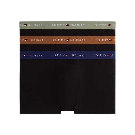 Lot de 3 boxers classiques en coton noirs avec taille élastiquée