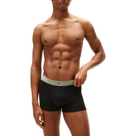 Lot de 3 boxers classiques en coton noirs avec taille élastiquée - Image 2