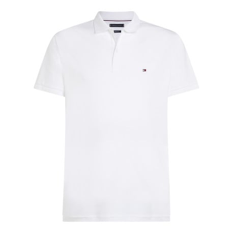 Polo en coton blanc avec un col à rabats et des manches courtes
