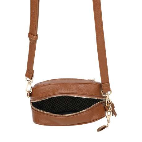 Sac camel fantaisie à motif léopard avec fermeture à glissière - Image 4