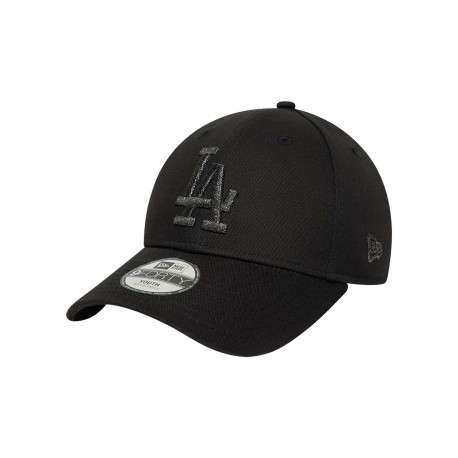 Casquette 9Forty® en coton noire strapback unie ajustable à l'arrière