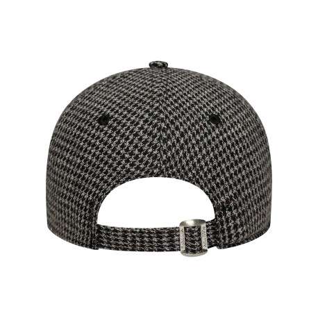 Casquette Plate Classique Pied-de-poule - Motif Noir Et Blanc - Laine Mélangée - Style Newsboy Rétro - Taille Unique