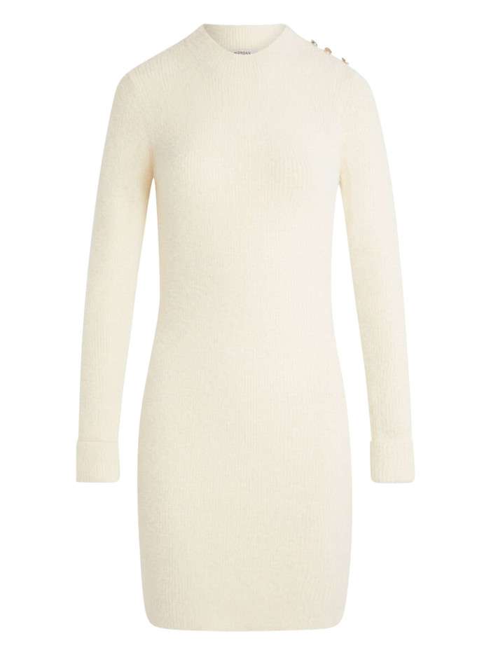 Robe mi-longue écrue en...