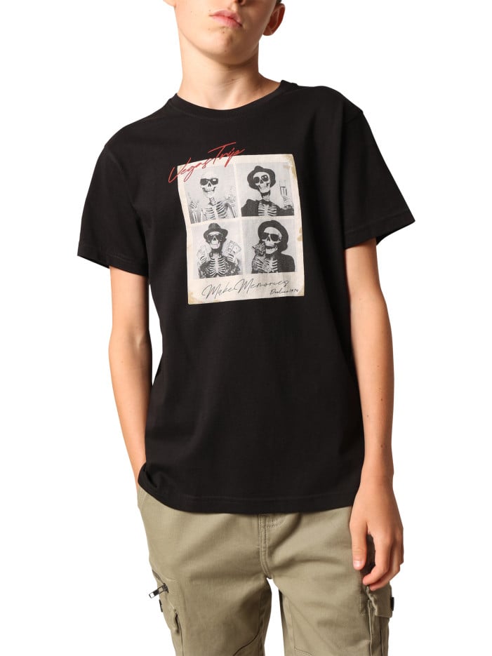 T-shirt en coton noir...