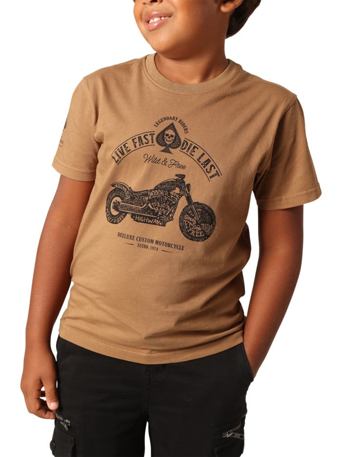 T-shirt en coton camel...