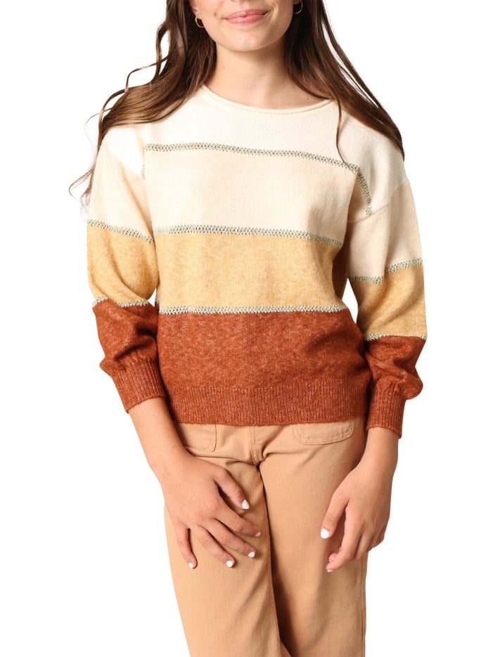 Pull beige en maille...