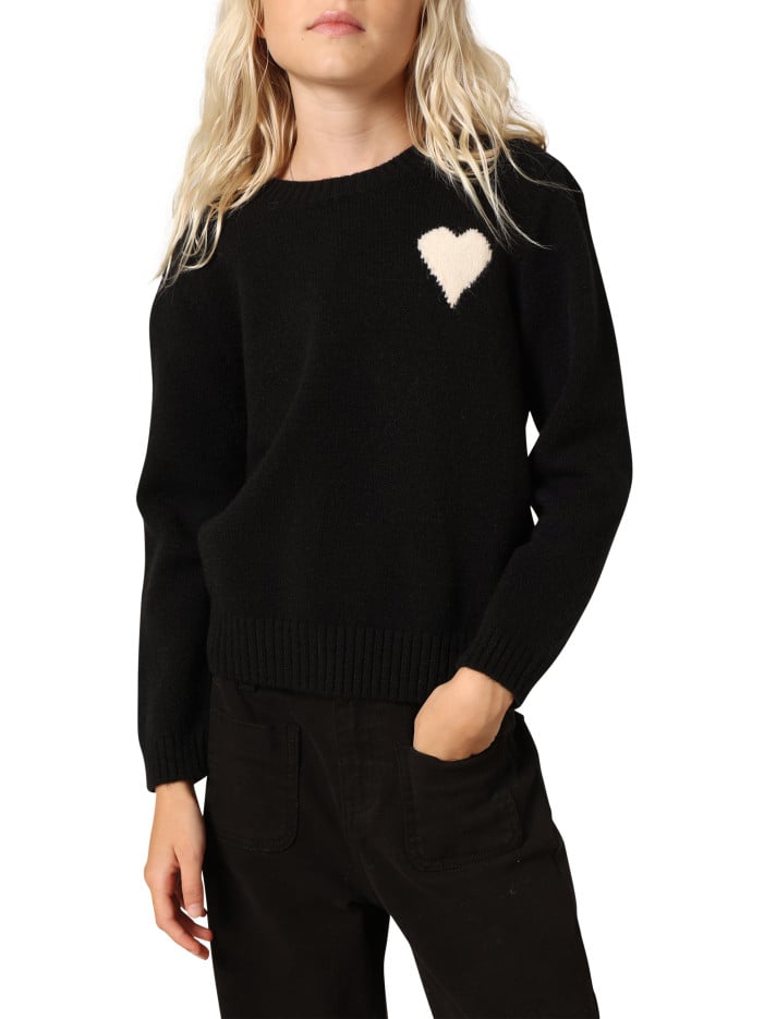 Pull noir en maille...