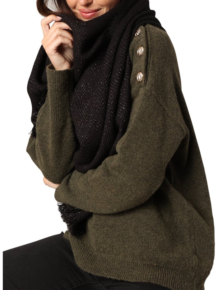 Écharpe noire motif...