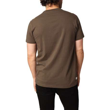 T-shirt en coton marron avec un col rond et des manches courtes - Image 2