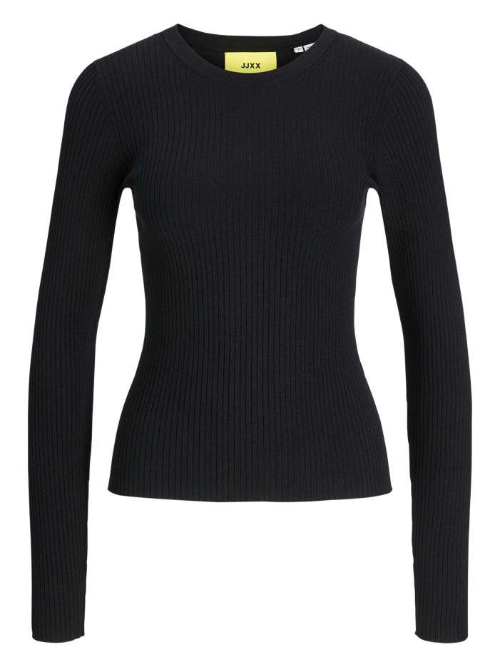 Pull noir côtelé avec une...