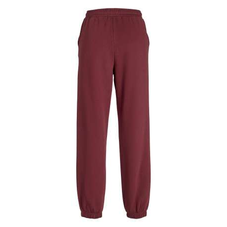 Pantalon de jogging en coton mélangé bordeaux uni à coupe slim fit - Image 2