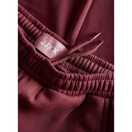 Pantalon de jogging en coton mélangé bordeaux uni à coupe slim fit - Image 4