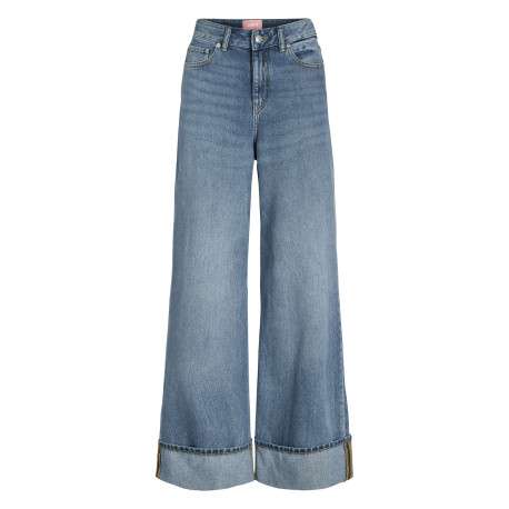 Jean Tokyo en coton bleu légèrement délavé à coupe bootcut et ourlets