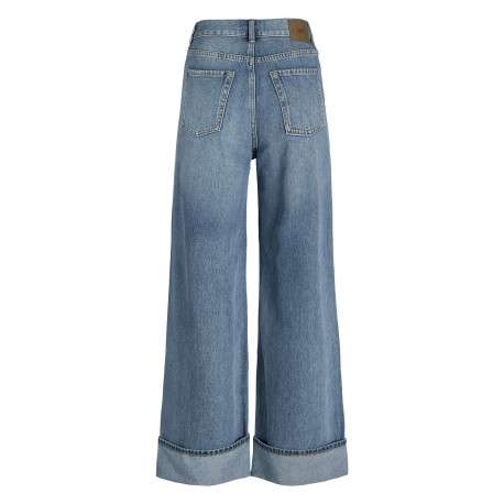 Jean Tokyo en coton bleu légèrement délavé à coupe bootcut et ourlets - Image 2