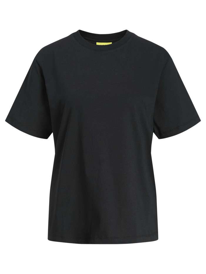 T-shirt en coton noir uni...
