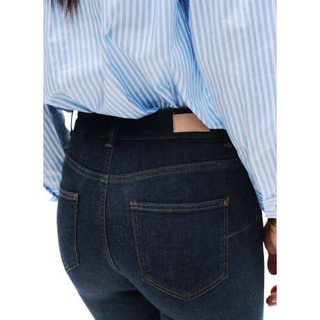 Jean en coton stone uni avec une coupe slim et un jacron marron - Image 6