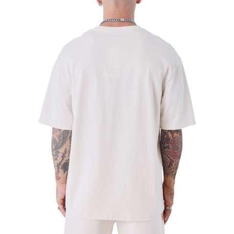 T-shirt écru avec un imprimé sur le torse un col rond et des manches courtes - Image 2