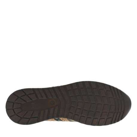 Baskets en cuir café avec un talon plat imprimé à fermeture slip-on - Image 11