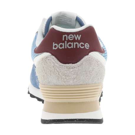 Baskets multisport en cuir bleu avec talon plat et lacets tressés - Image 6