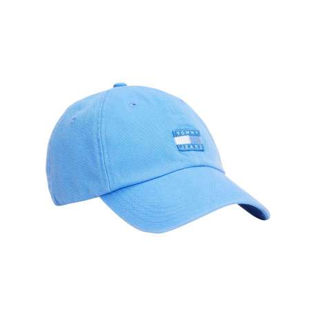 Casquette en coton bleue unie avec nom iconique brodé à l'avant
