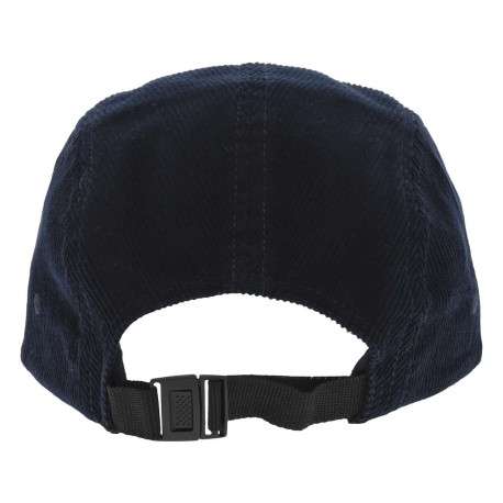 Casquette strapback en coton bleue marine en velours côtelé avec un patch logo - Image 2