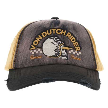 Casquette strapback en coton moutarde aspect vintage avec de la broderie