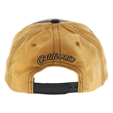 Casquette strapback en coton moutarde aspect vintage avec de la broderie - Image 2