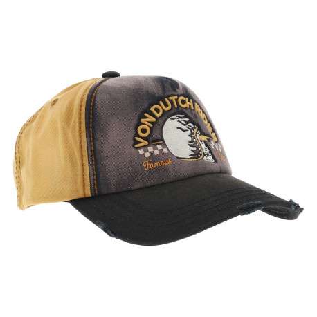 Casquette strapback en coton moutarde aspect vintage avec de la broderie - Image 3