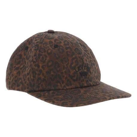 Casquette snapback en coton marron à imprimé léopard ajustable à l'arrière - Image 4