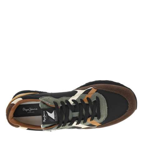 Baskets de running à talon plat avec un intérieur en cuir marron - Image 4