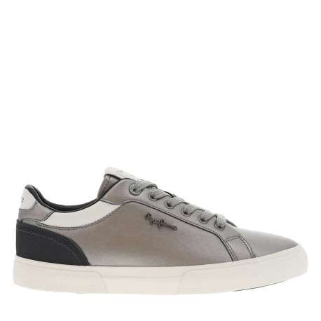 Tennis métals à talon plat et bout rond avec des lacets plats - Image 2