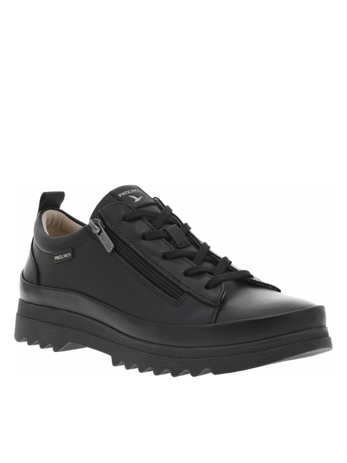 Sneakers en cuir noires à...