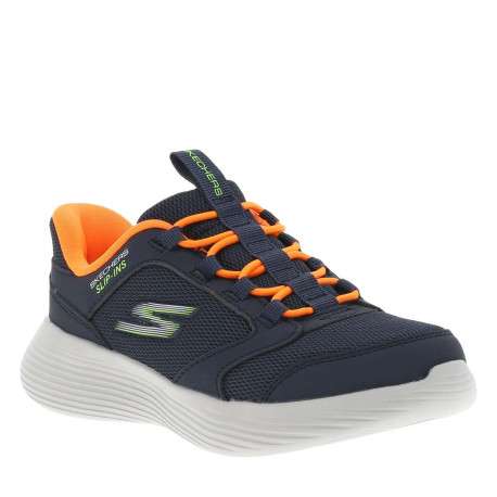 Baskets de running bleues à talon plat avec une fermeture slip-on - Image 3