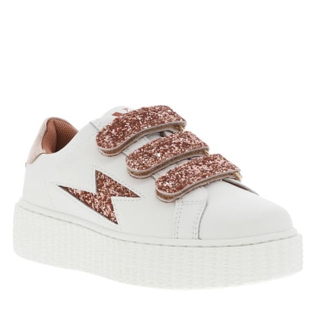 Tennis roses à bandes auto-agrippantes ornées de paillettes