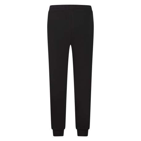 Pantalon Jogging noir uni à coupe slim avec un logo imprimé sur la cuisse - Image 2