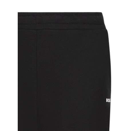 Pantalon Jogging noir uni à coupe slim avec un logo imprimé sur la cuisse - Image 3