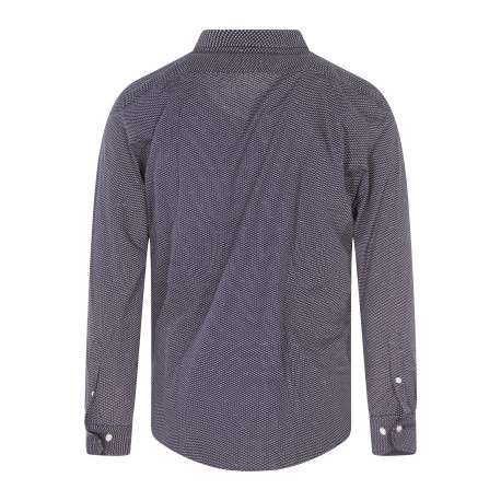 Chemise en coton bleue marine à minis pois avec une coupe slim - Image 2