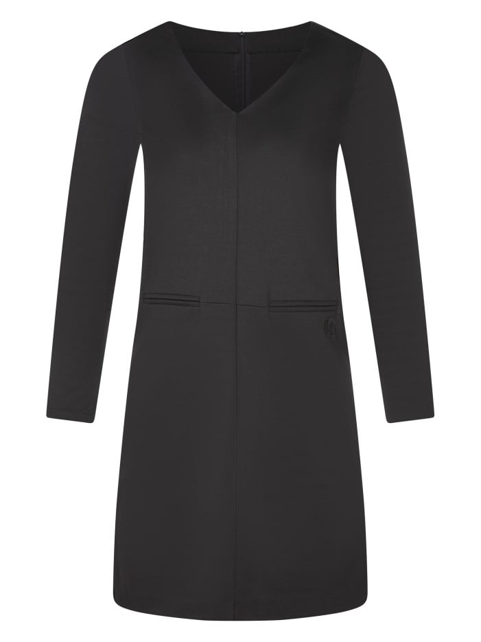 Robe courte noire unie à...