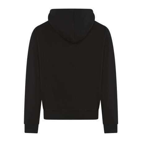 Sweat noir brodé col à capuche et élastiqué aux manches et à la taille - Image 2