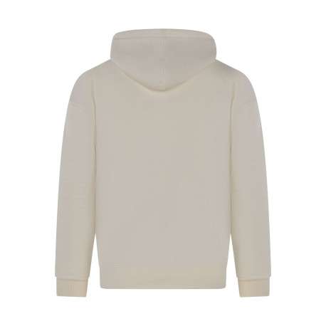Sweat écru brodé avec une broderie sur la poitrine et à col à capuche - Image 2