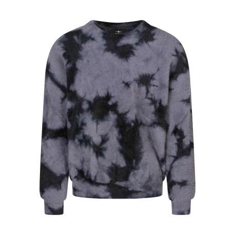 Pull gris brodé effet lainage avec un col rond et des manches longues - Image 3